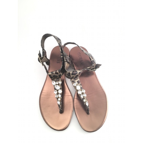 Guess Leopard & Jeweled Sandals ✨✨ - Picture 2 of 7